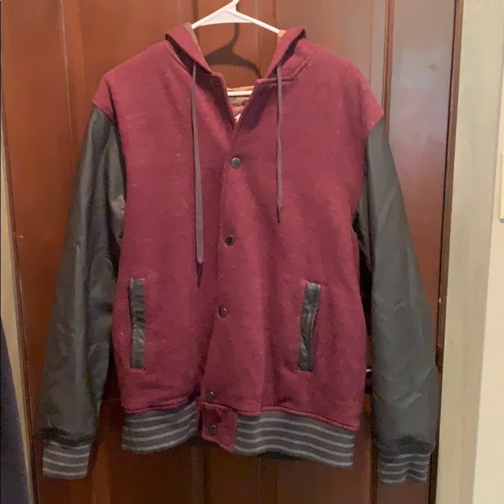 Modern Amusement varsity jacket.